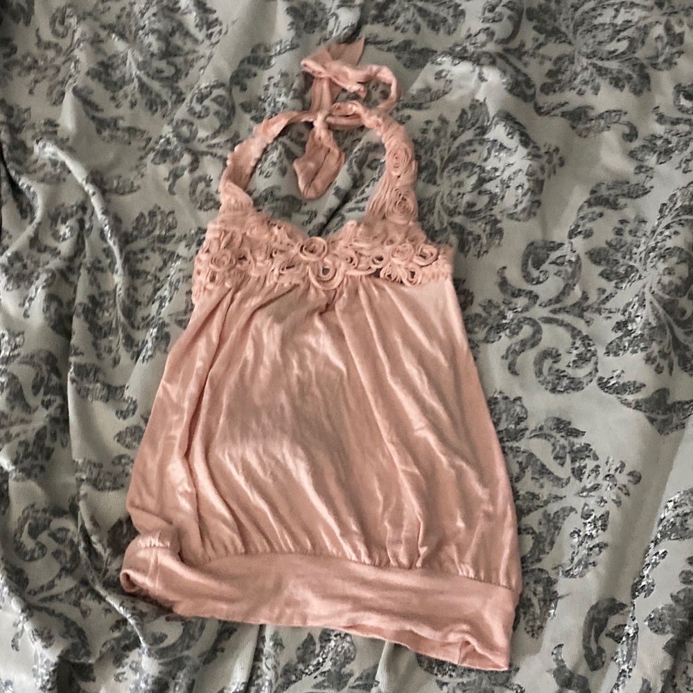 Pretty pink fancy tank top